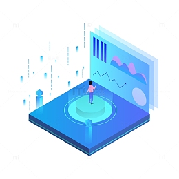 2.5D大数据可视化手绘元素