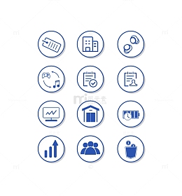 蓝色商务图标