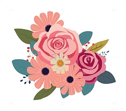 手绘母亲节花束