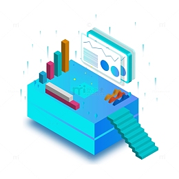 渐变科技感2.5信息可视化元素