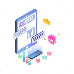 大数据信息可视化2.5D元素