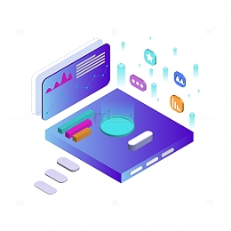 2.5D立体感科技可视化元素