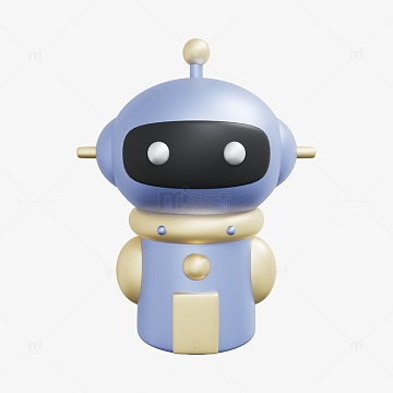 3d建模智能蓝色机器人