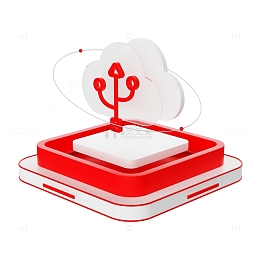 云计算上传数据可视化信息科技立体UI