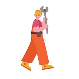 扁平风劳动节工人师傅
