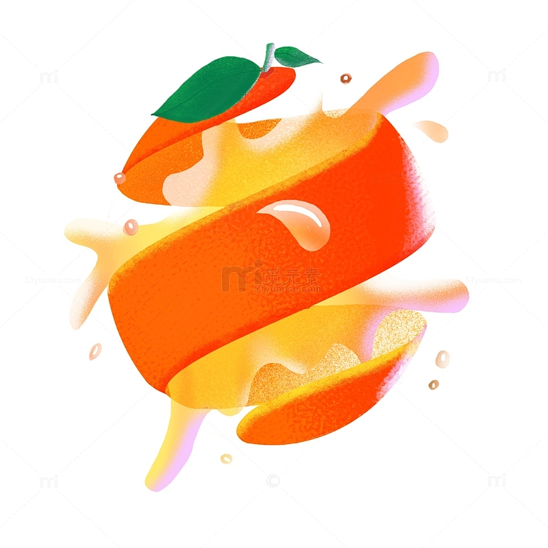 创意橙子果汁