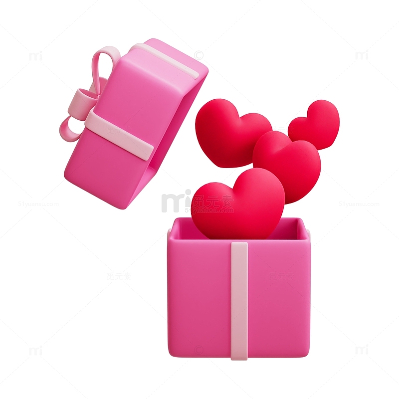 3D立体浪漫爱心礼物盒
