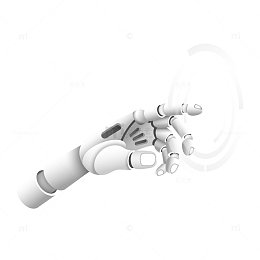 信息可视化科技机器人手矢量插画