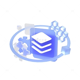 3D立体企业数据信息图标