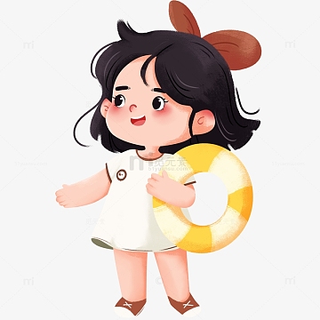 立夏夏天游泳女孩