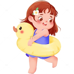 夏天暑期游泳儿童