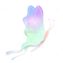 手绘蝴蝶插画动物元素