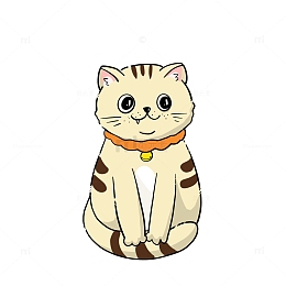 可爱猫咪手绘卡通装饰图案