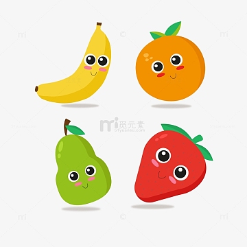 可爱卡通水果香蕉元素