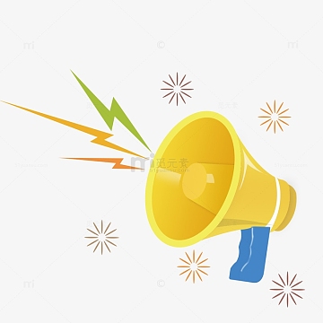 卡通小喇叭手绘图