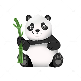 动物园熊猫元素