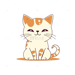 手绘卡通可爱猫