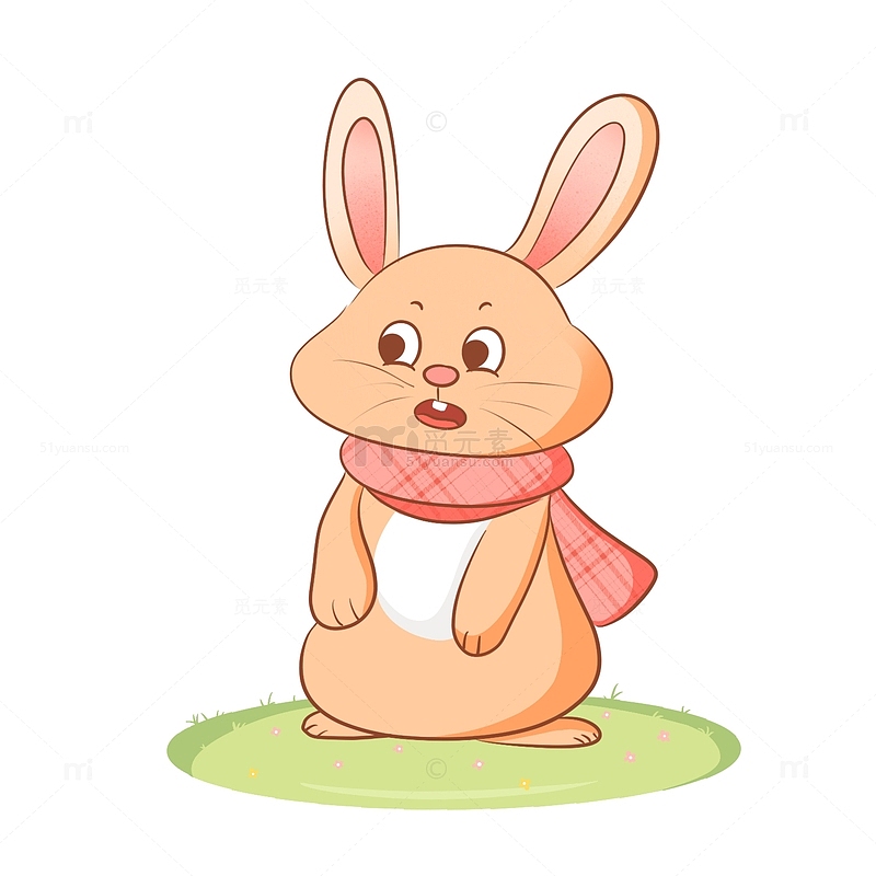 粉色可爱兔子手绘
