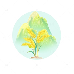 小满麦子山脉图