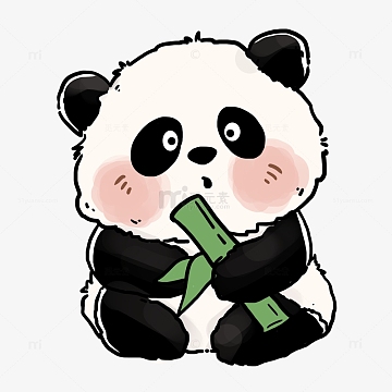 卡通保护动物大熊猫