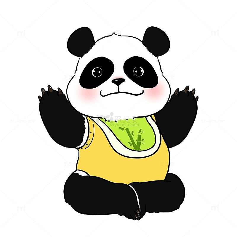 卡通可爱动物大熊猫