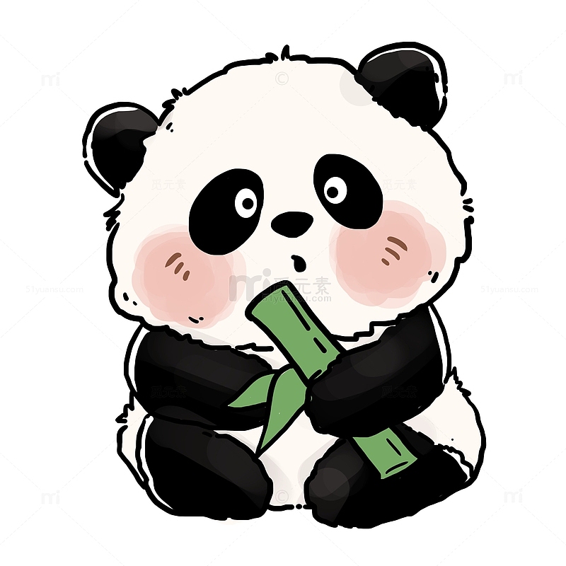 卡通保护动物大熊猫