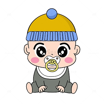 宝宝png水彩水墨卡通婴儿用品婴儿车素材png宝贝胎儿妊娠医学png矢量