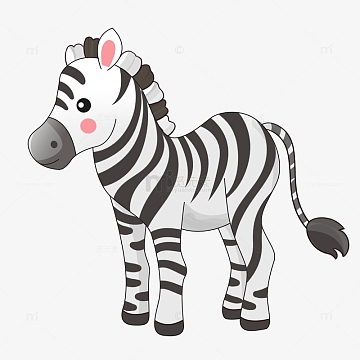 小动物斑马元素(1000x1000)psdpng松鼠 手绘卡通 小动物(1000x1000)
