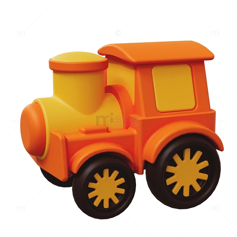 3D儿童玩具火车头