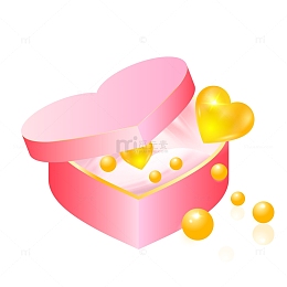 情人节爱心礼盒矢量元素