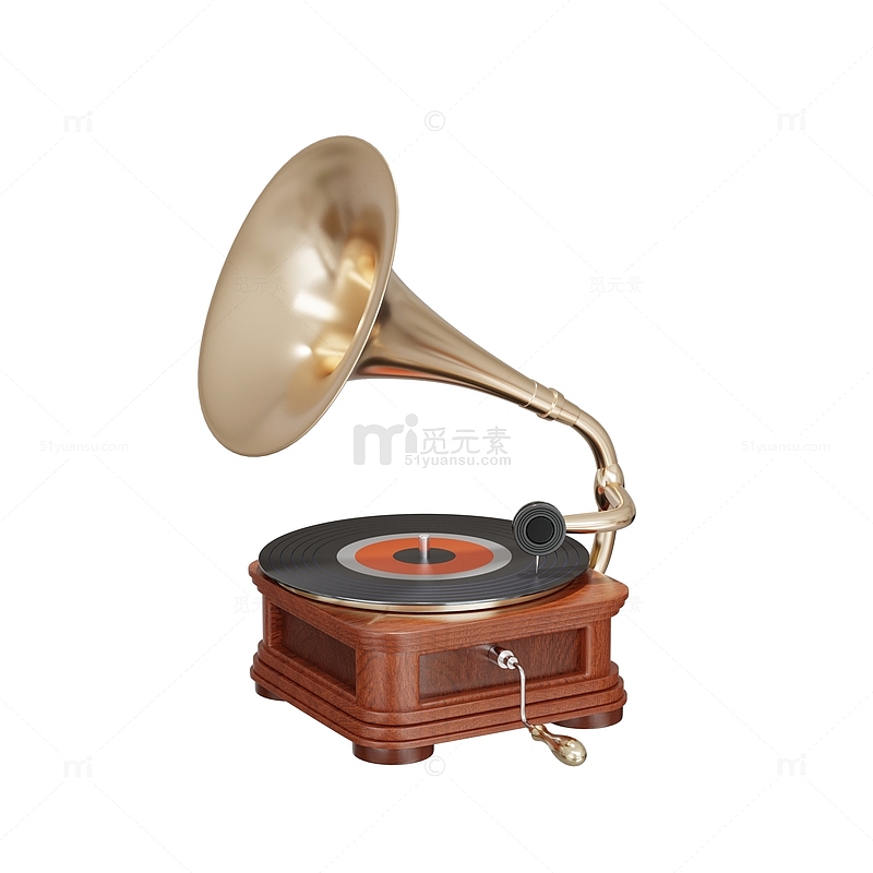 复古留声机黑胶古典音乐留音机模型