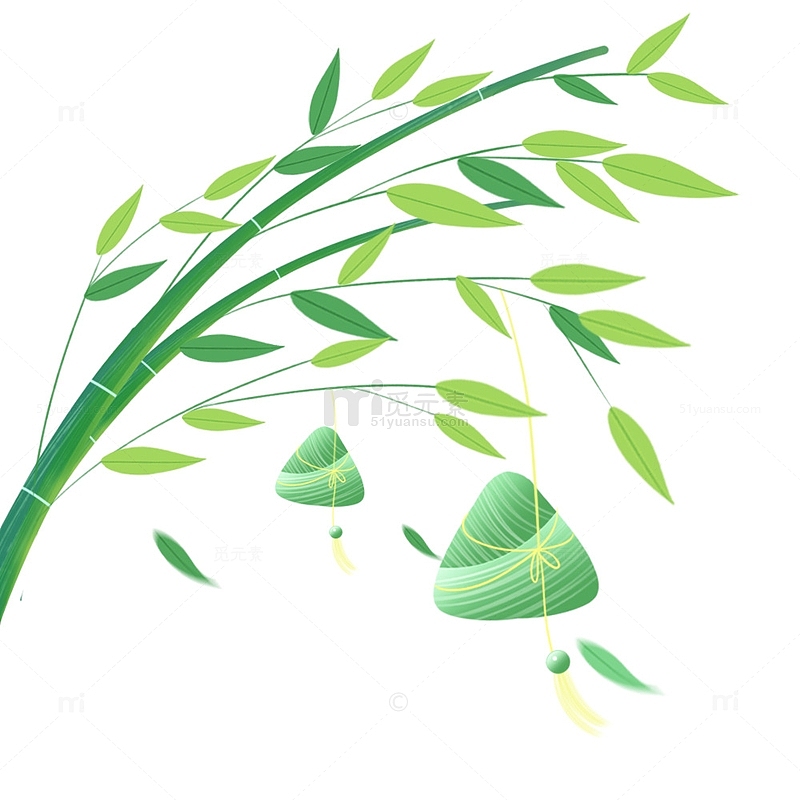 端午节竹子和粽子元素