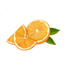 新鲜橘子插画