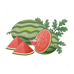 夏天西瓜冰饮料