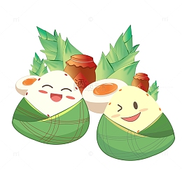 端午粽子场景咸鸭蛋组合酒
