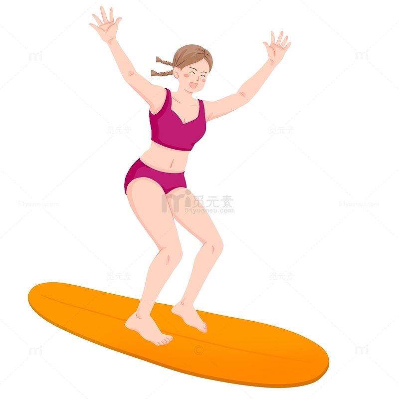 夏季冲浪女士体育运动