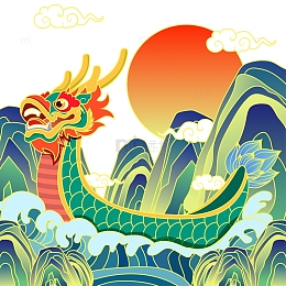 端午节龙舟中国风