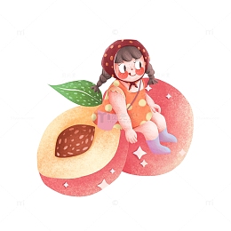 可爱水蜜桃女孩