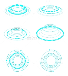 科技感圆形背景装饰元素