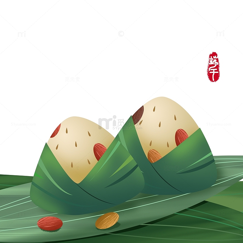 端午节粽子插画手绘元素