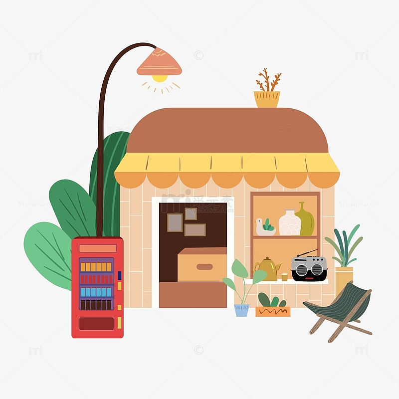 温馨暖色小卖部