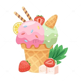 卡通冰激凌雪糕