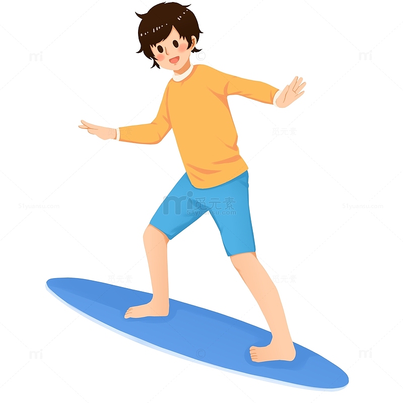 夏季夏至冲浪滑板