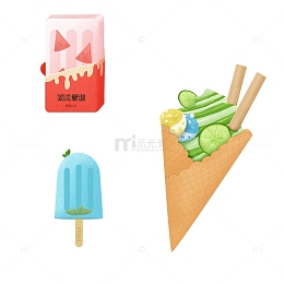 夏季冷饮，水果雪糕