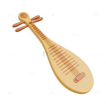3d乐器卡通琵琶