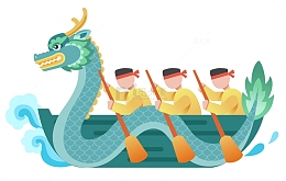 端午节龙舟矢量图