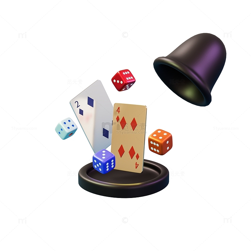 3D立体色子扑克牌桌游游戏模型