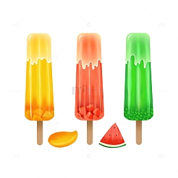 夏日手绘水果冰棒雪糕