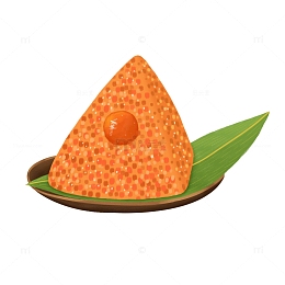 端午节蛋黄粽插画元素