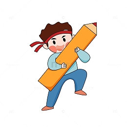 高考表情包男孩抱着铅笔